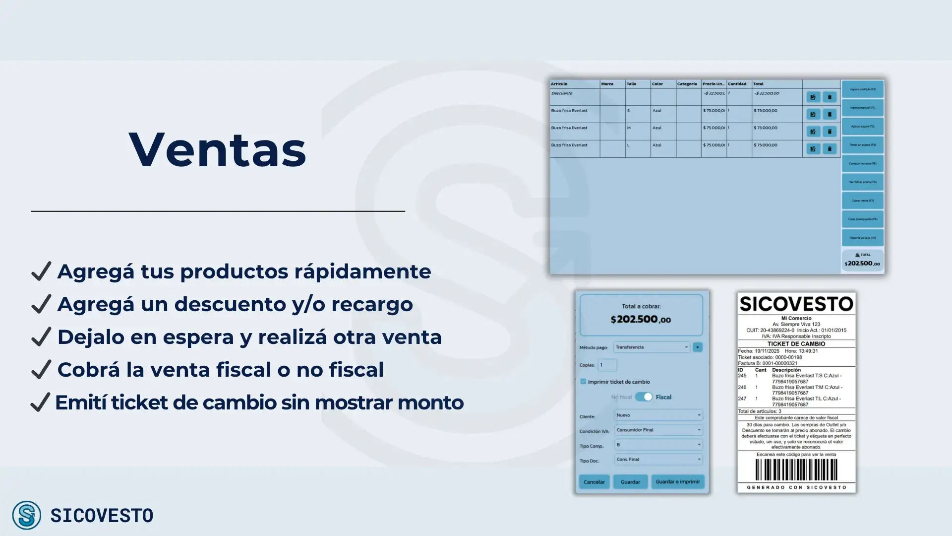 Ventas con variantes en segundos