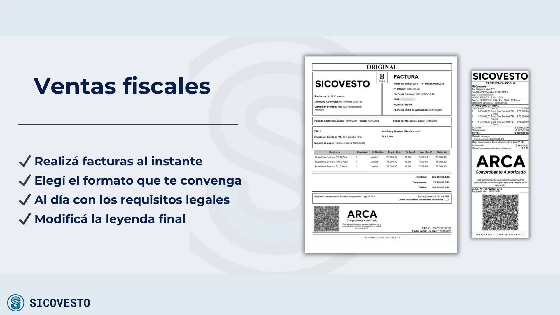 Facturación ARCA integrada