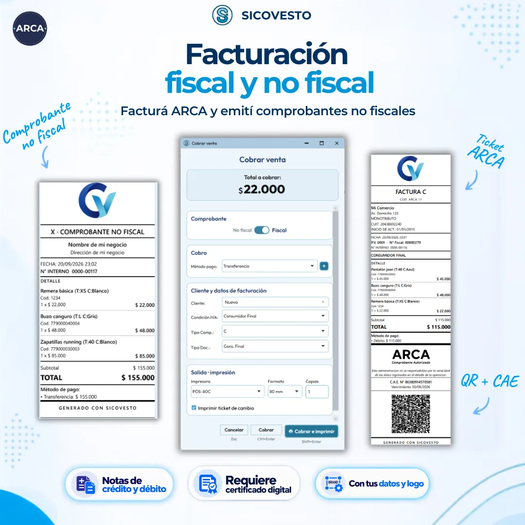 Facturación fiscal y no fiscal
