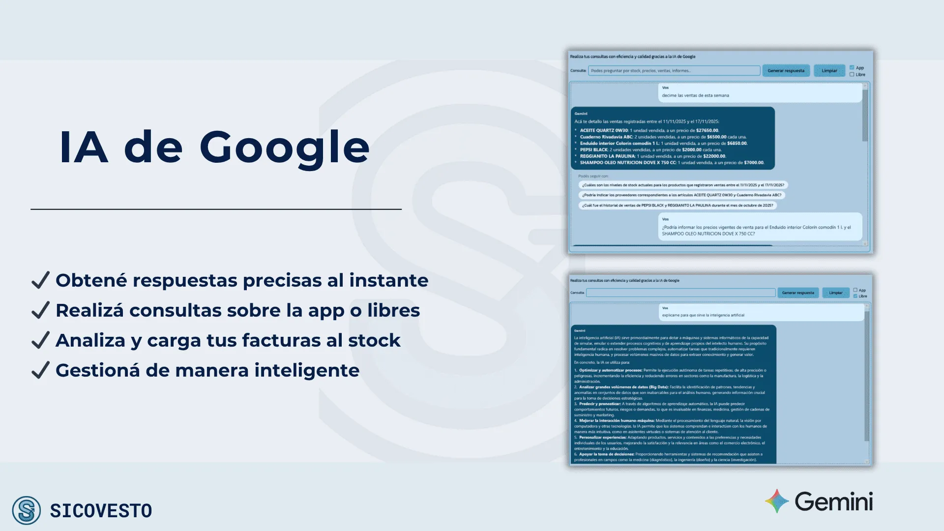 IA de Google integrada