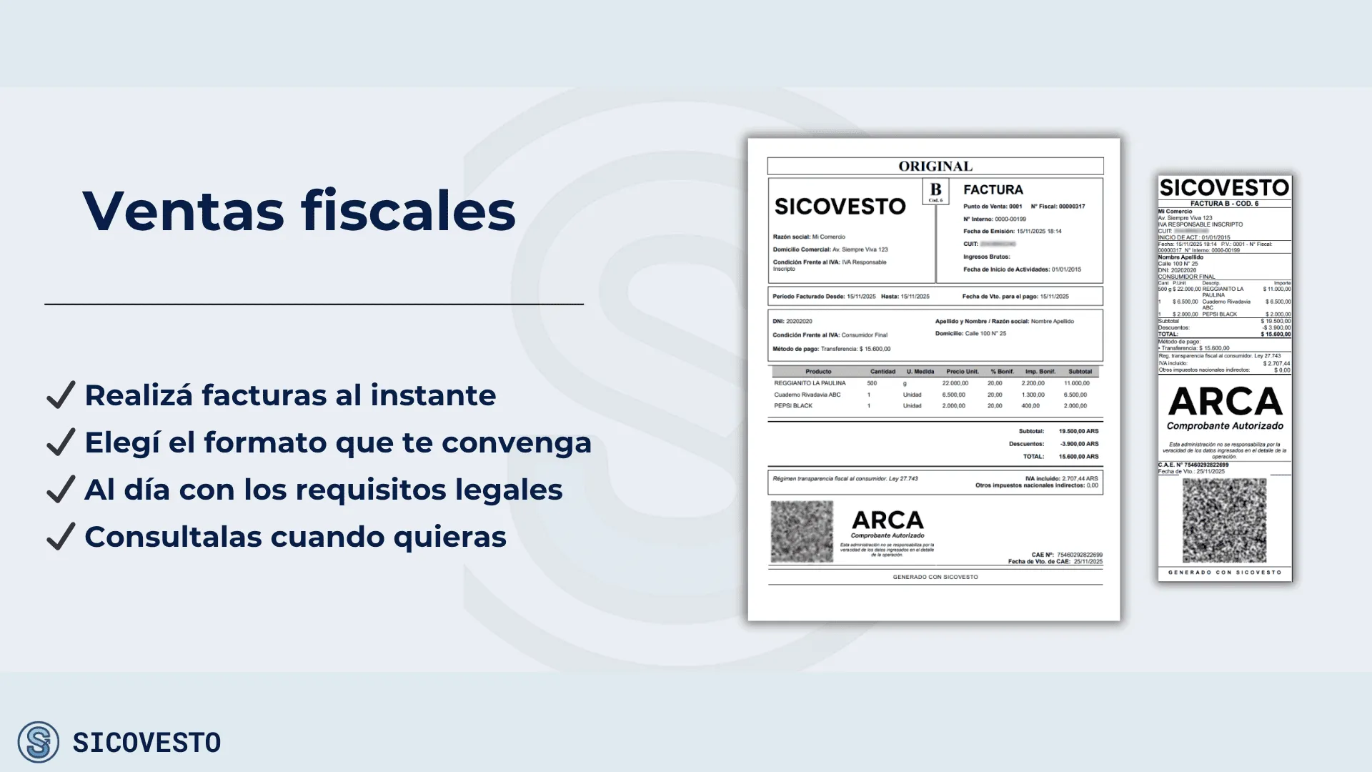Facturación ARCA integrada